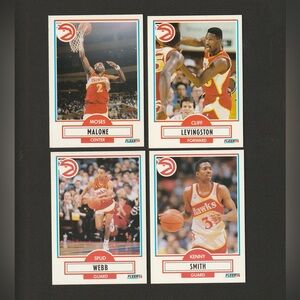 Fleer '90 NBA Basketball Trading Cards Atlanta Hawks